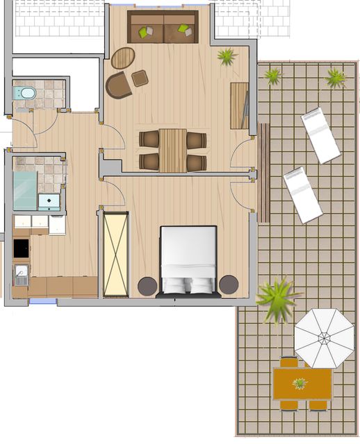 Wohnungsgrundriss der Ferienwohnung Sternenschimmer