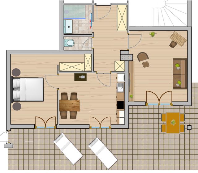 Wohnungsgrundriss der Ferienwohnung Morgentau